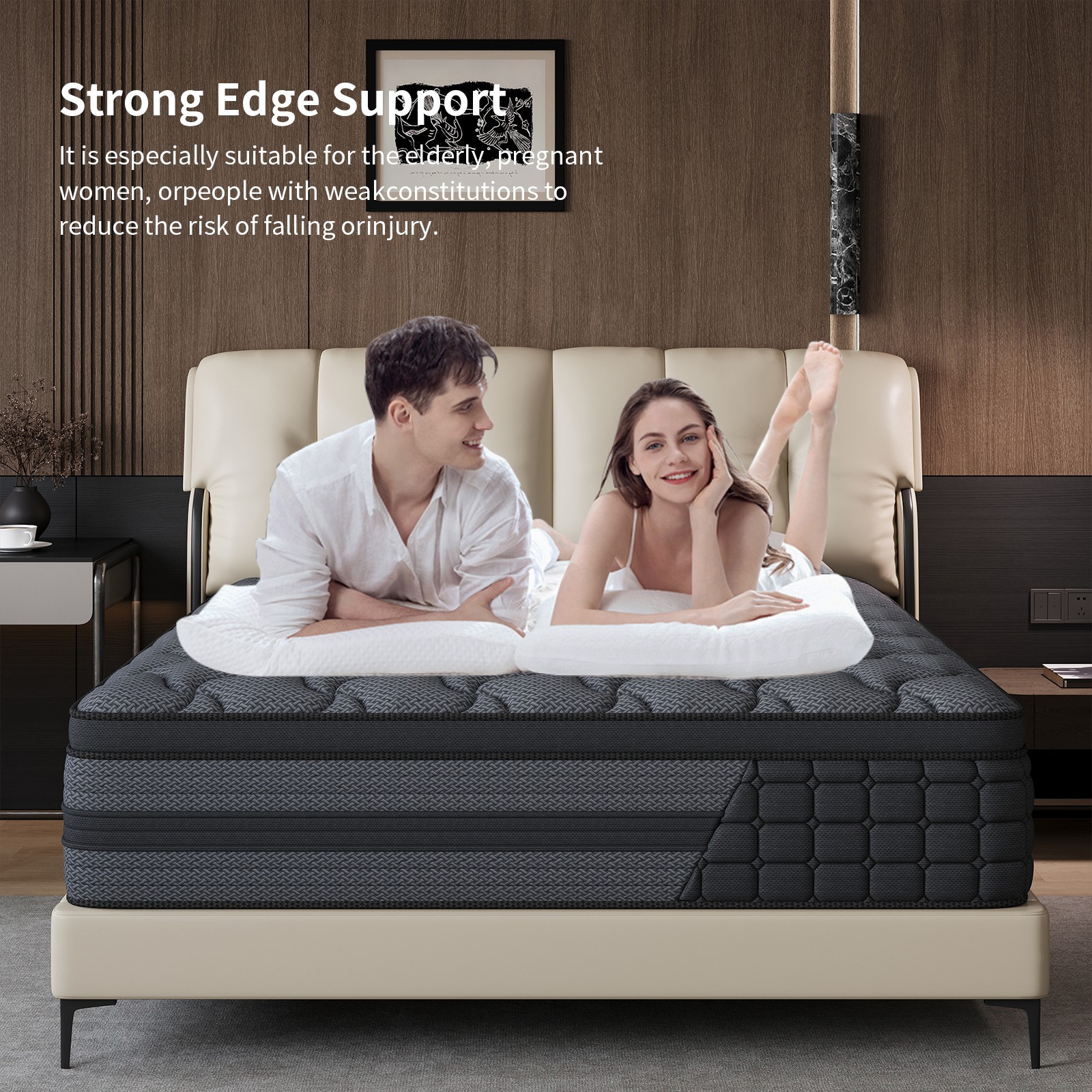 8″10″12″14″ Twin Full Queen King Size Mattress in a Box Hybrid Spring MemoryFoam