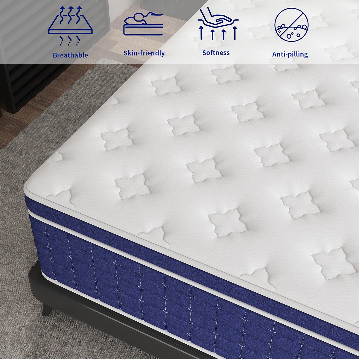 12/14 Inch Mattress Twin Full Queen King Size Medium Firm Soft Mattress in a box