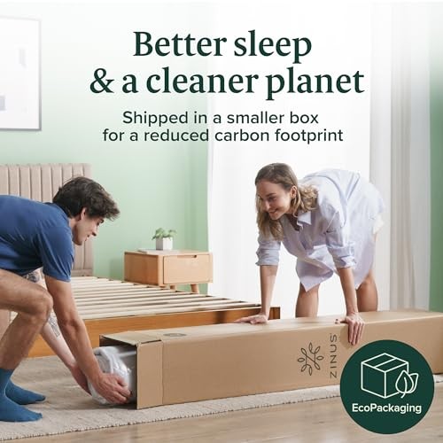 Twin Memory Foam Mattress with Green Tea Charcoal Pressure Relief Comfort
