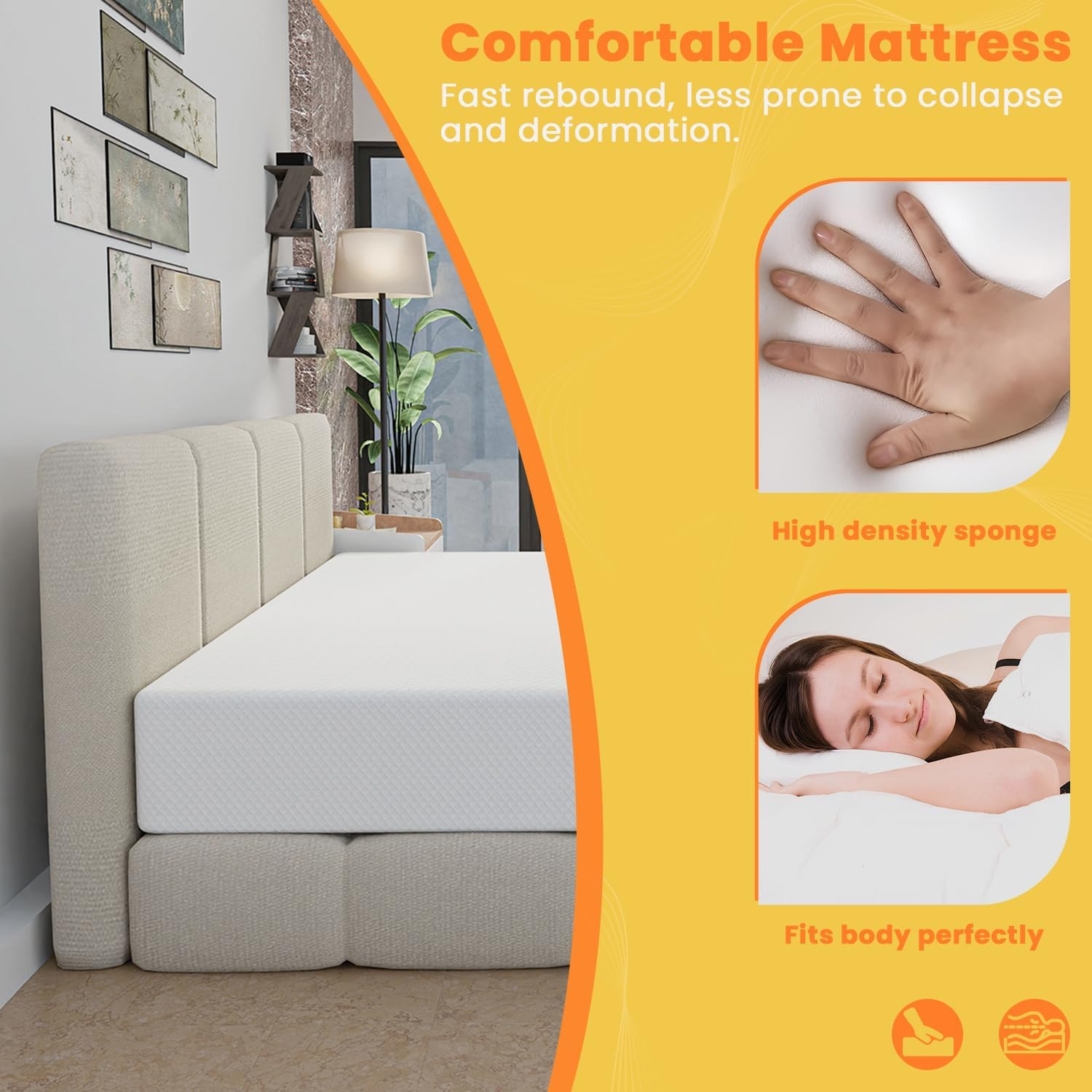 KING Cooling Gel Memory Foam Bed Mattress NO BACK PAIN Relief Soft ON SALE 10″