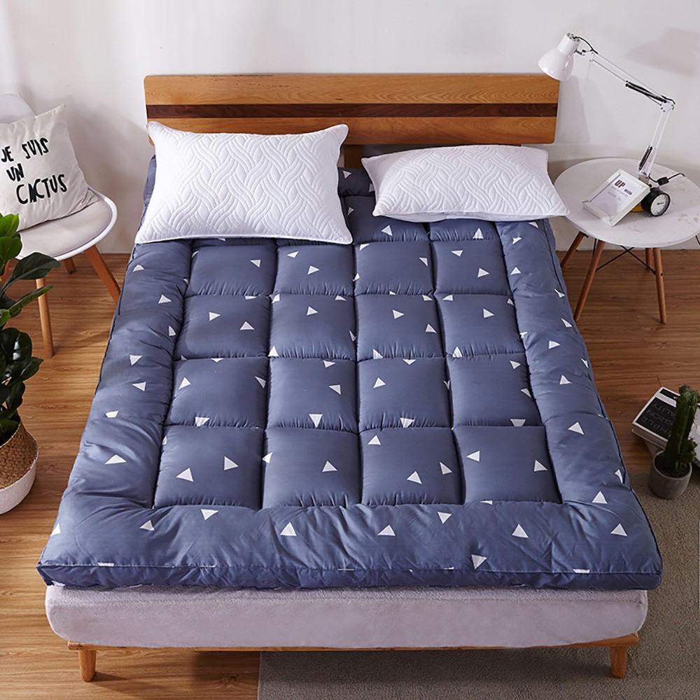 Extra Thick Mattress Topper Quilted Mattress Sleeping Mat Soft Breathable Pad