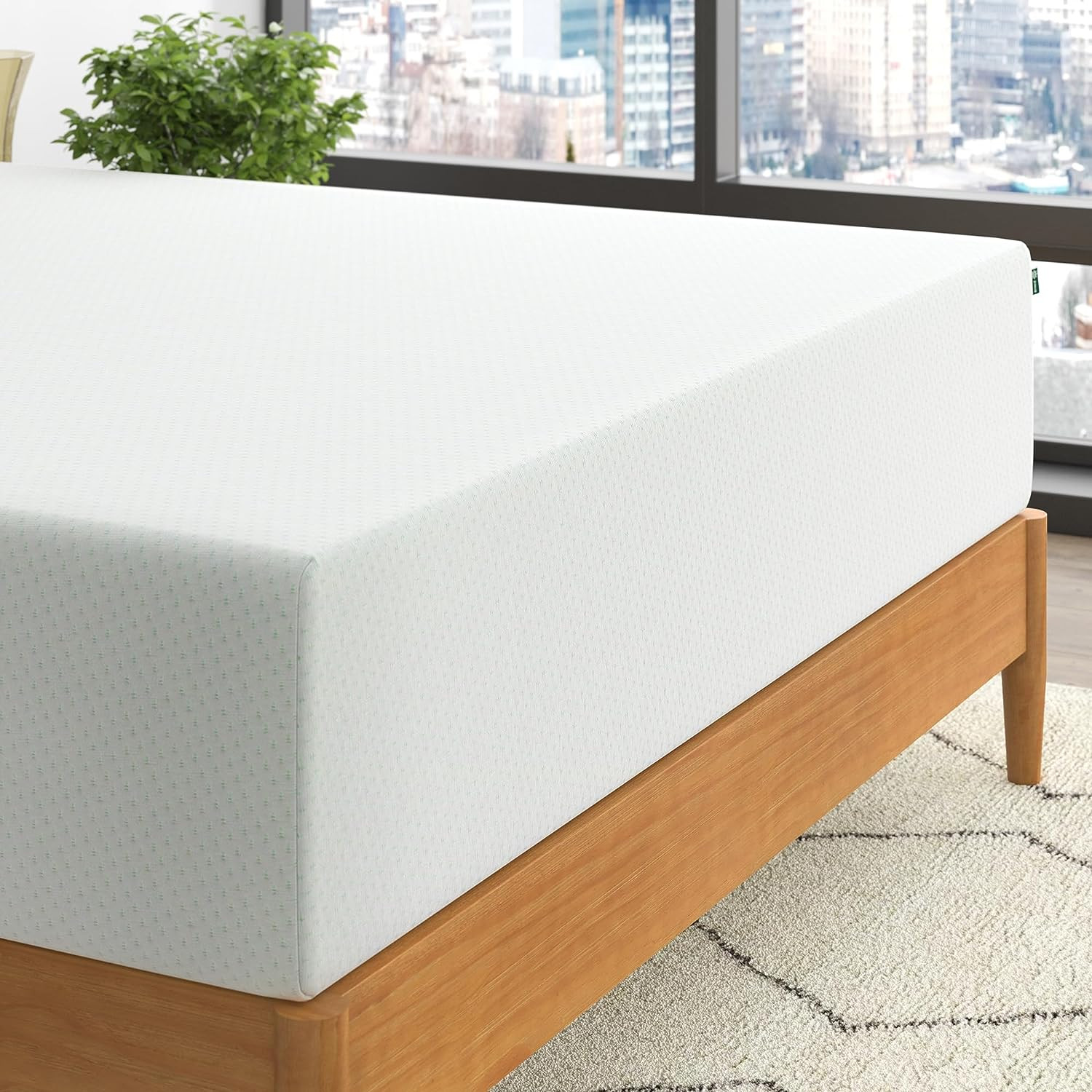 12 Inch Green Tea Memory Foam Mattress, Fiberglass Free, Patented Custom Contour