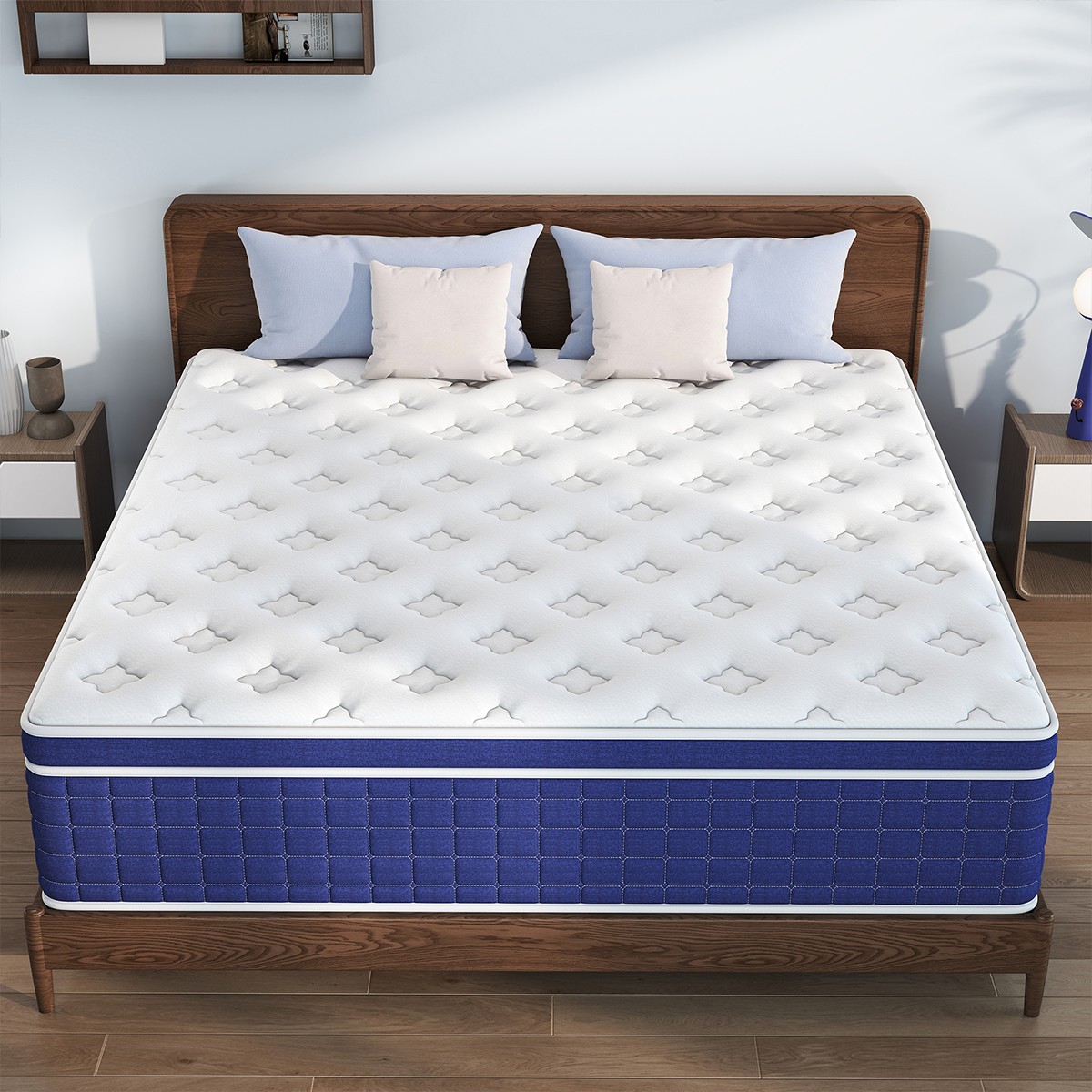 14/12 Inch Twin Full Queen King Size Mattress Memory Foam Spring Bed-in-a-Box