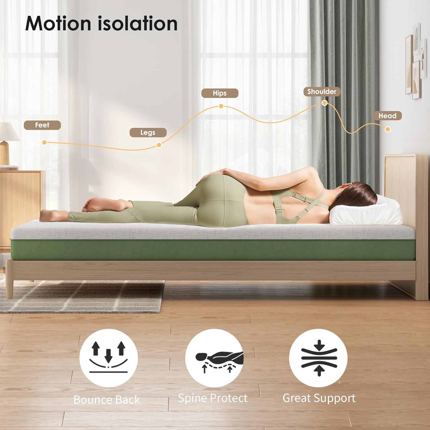 Twin Mattress 6 Inch Gel Memory Foam Medium Firm Washable Cover Bed Box