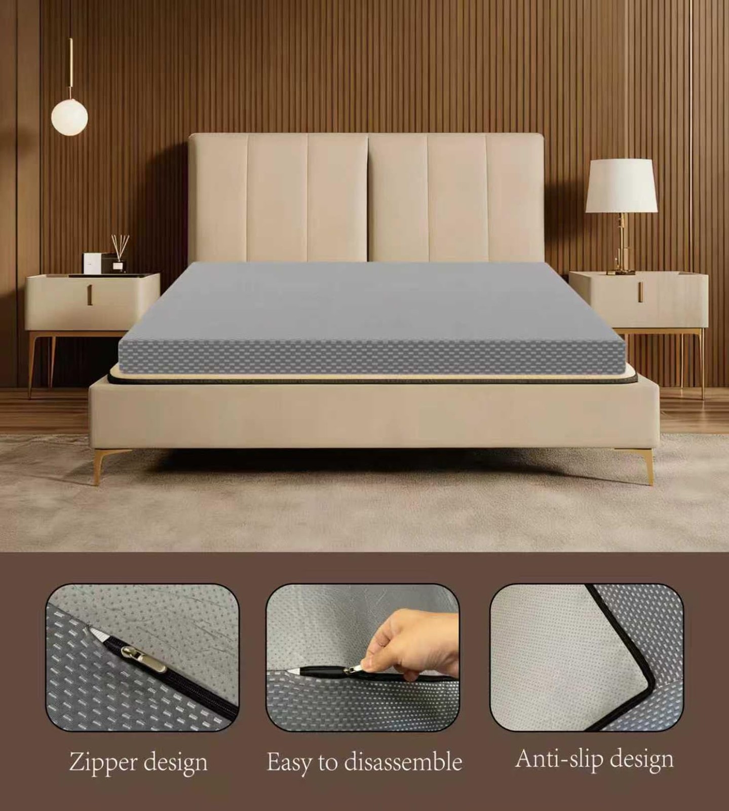 Queen Mattress, 3 Inch Memory Foam Queen Bed Mattress in A , Pressure with Me…