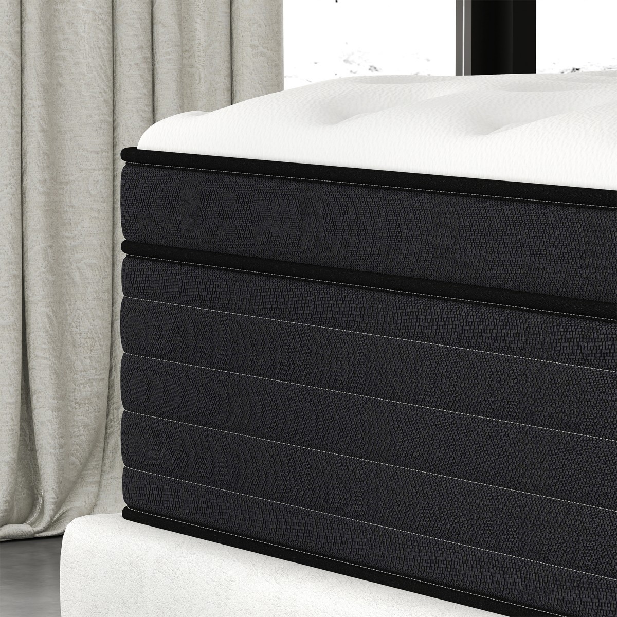 14″/12″ Mattress Hybrid Spring Comfy Mattress in A Box Twin Full Queen King Size
