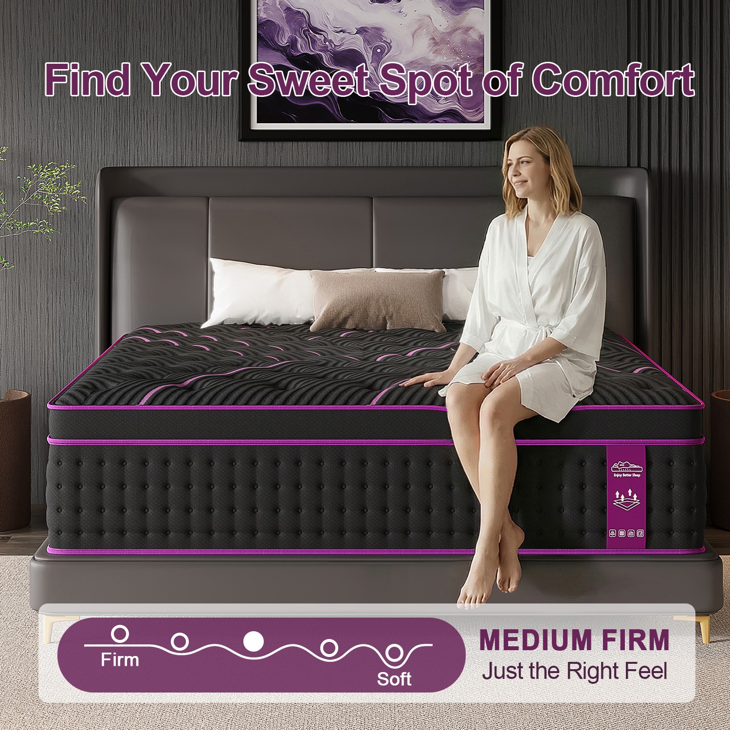 12″ 14″Twin Full Queen King Size Gel Memory Foam Spring Mattress In A Box