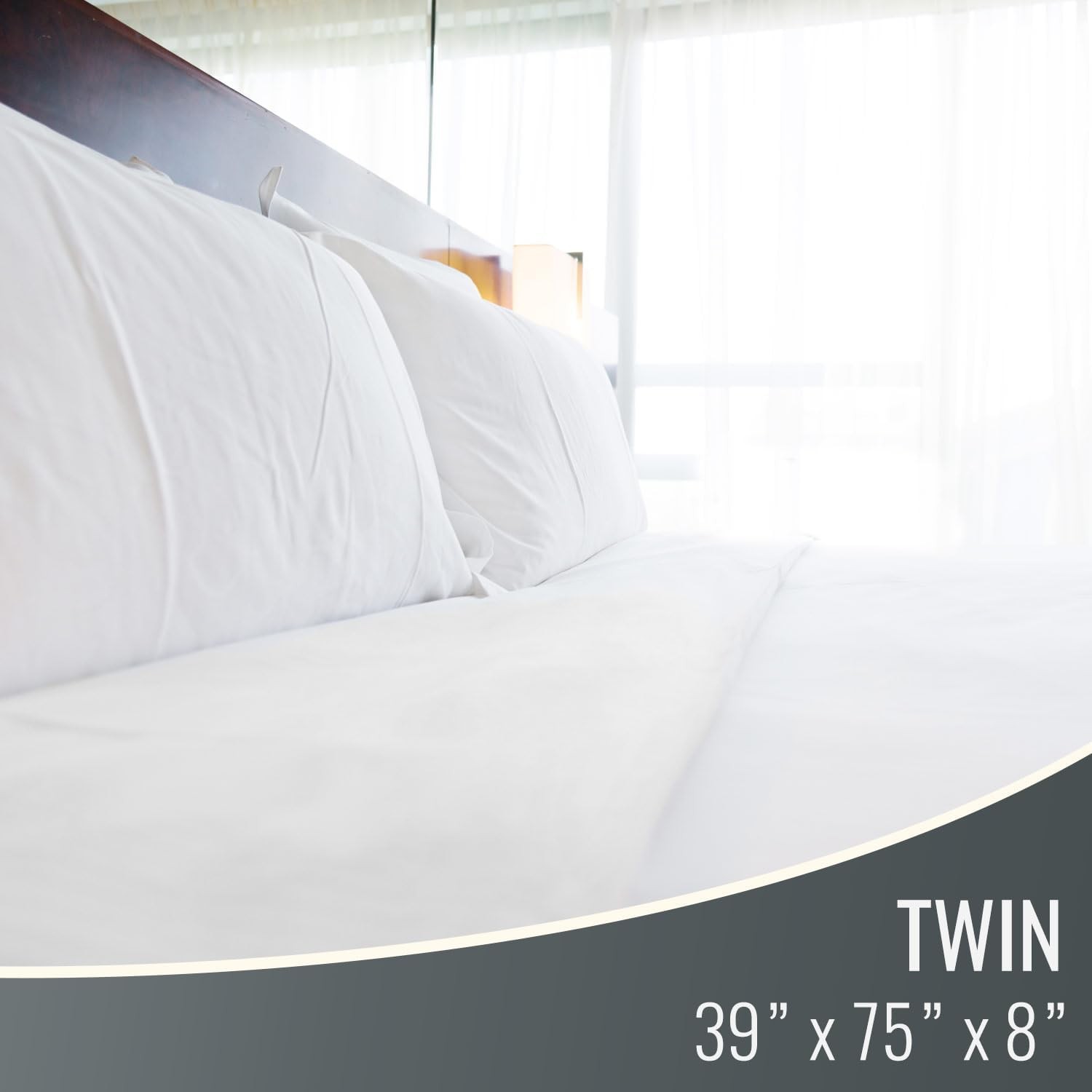 DMI Waterproof Mattress Protector and Cover, Encased Twin, White