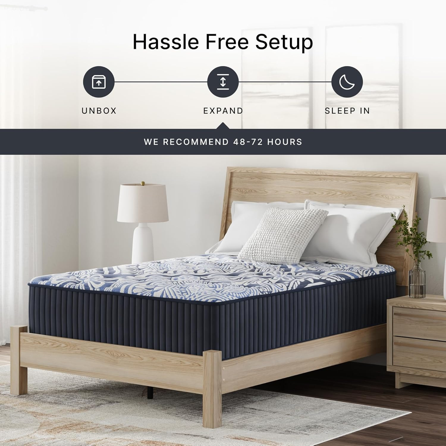 Firm Luxe 2.0 15″ Gel Latex Memory Foam Hybrid Mattress – Cool & Supportive Quee