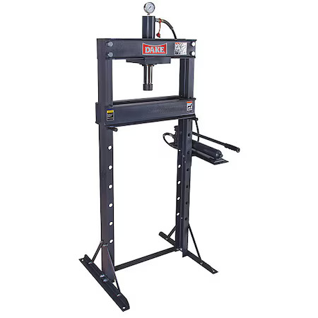 Dake 972210 Hydraulic Press, 10 T, Manual Pump, 60 In