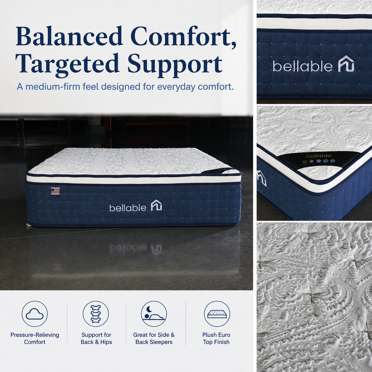 Full XL Mattress 14 Inch Hybrid Mattress in a Box Gel Memory Foam Pocket Spring