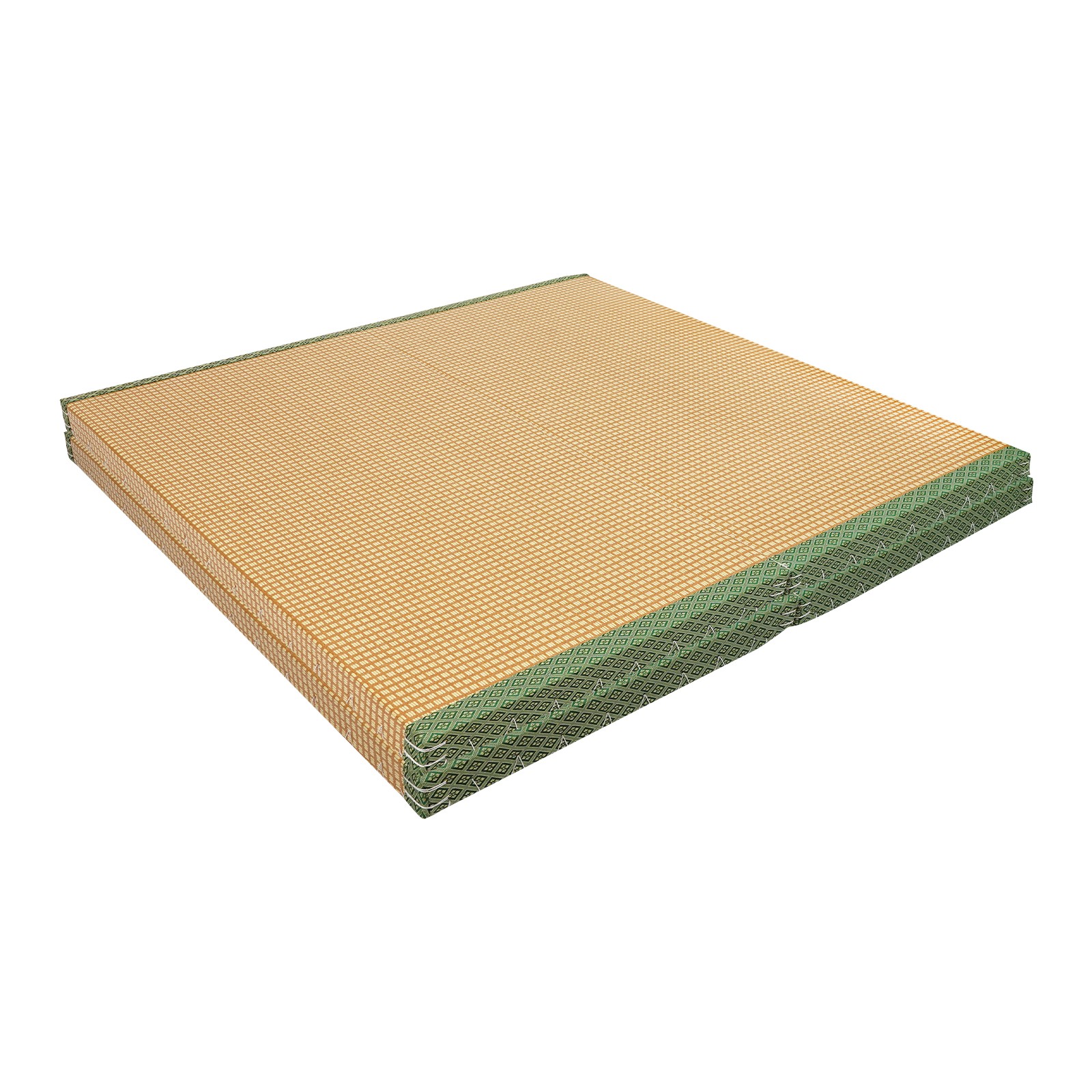 200*100*5cm Tatami Mattress, Foldable Floor Mattress, Meditation Mat Green Brown