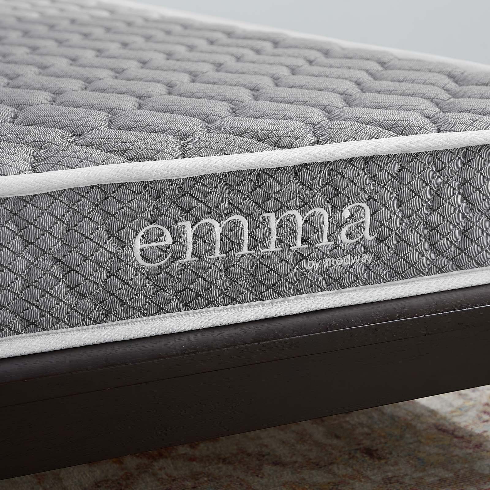 Emma White 6 Inch Twin Mattress MOD-5560-WHI Emma Collection by Modway