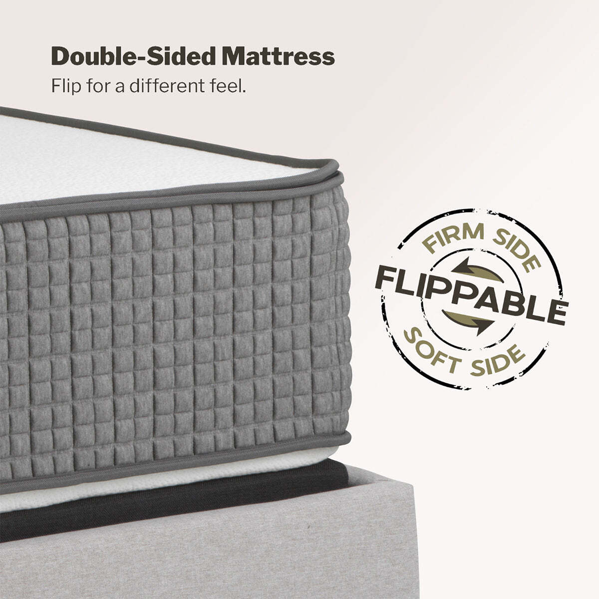 Bedplanet 12″ iSwitch Flippable Two Sided Medium Firm/Medium Soft Mattress