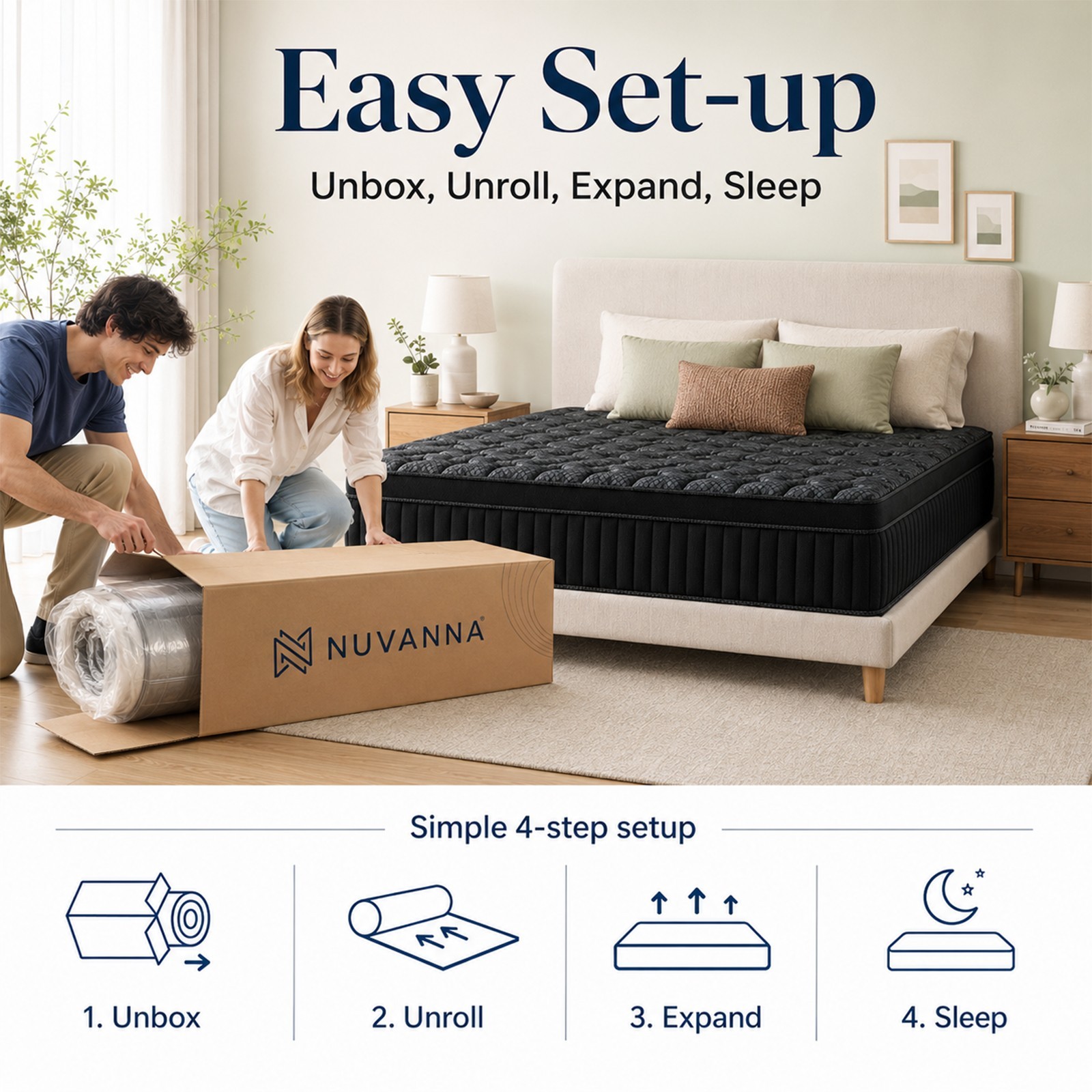King Size Memory Foam Mattress 8Inch，Mattress in a Box