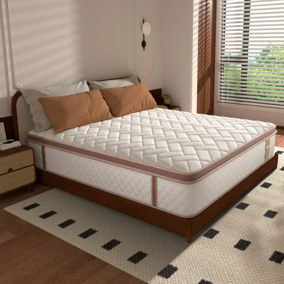 12″ Colchon King Gel Memory Foam Hibrido Cama King Medium Firm Mattress Hybrid