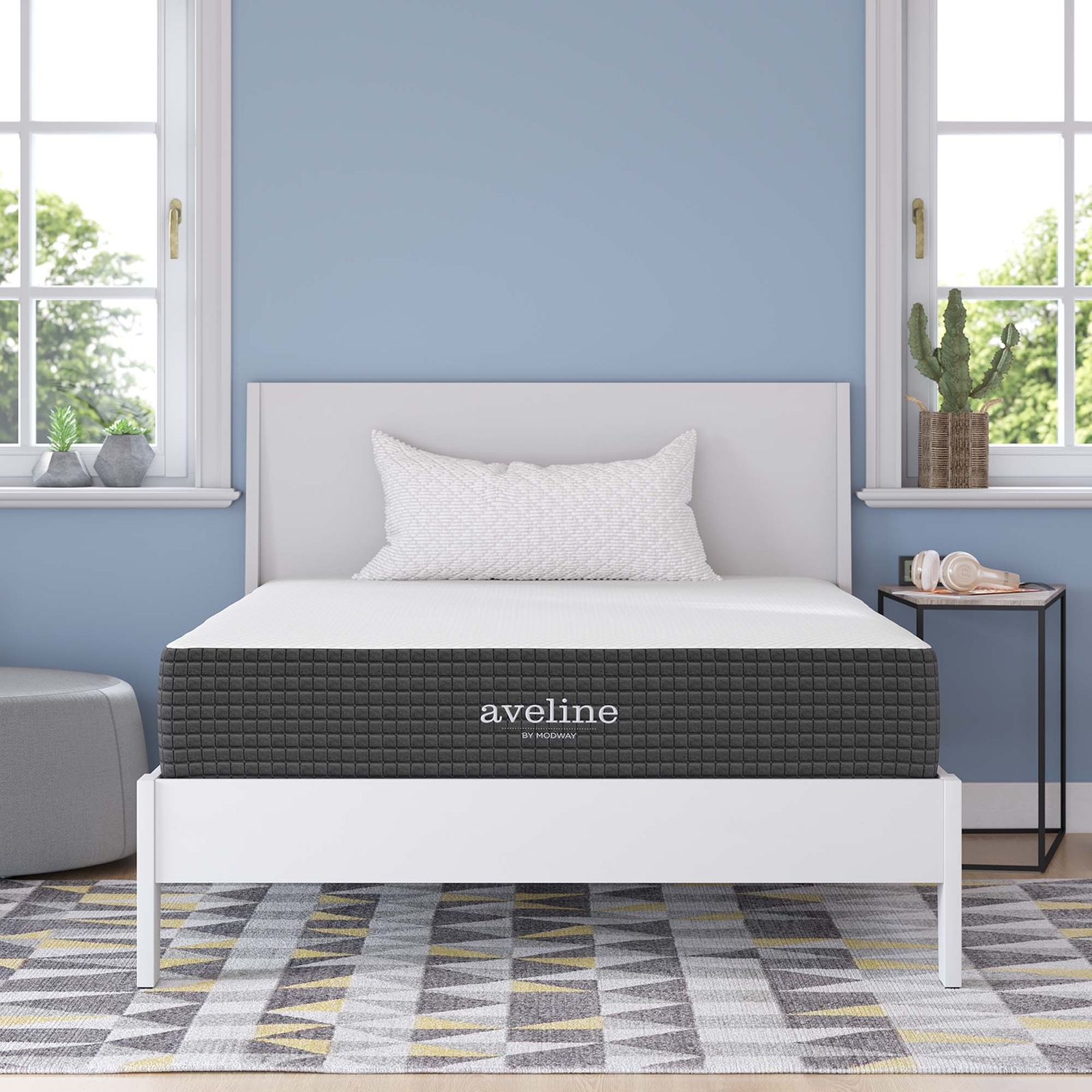 Modway 10″ Cool Gel-Infused Firm Full Memory Foam Mattress With 10 Year Warranty