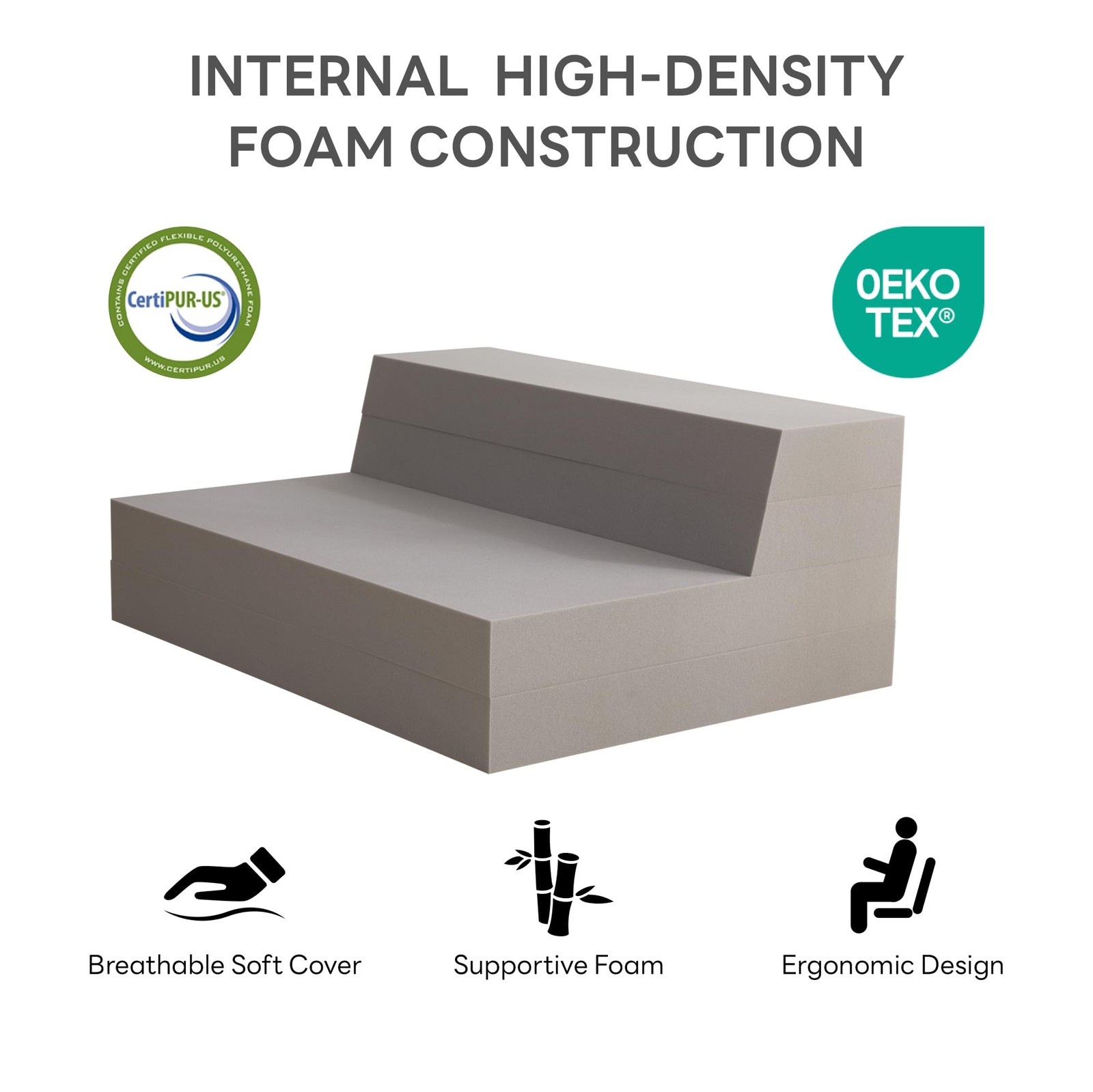 Folding Mattress Full, High Density Foam Mattress with Breathable and Washabl…