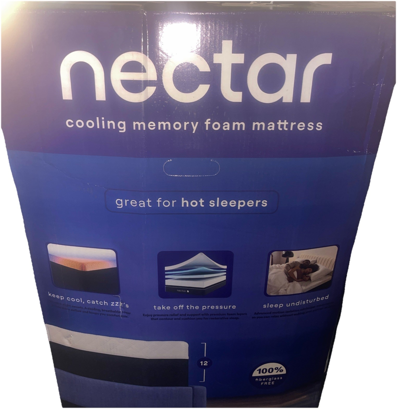 Nectar King Mattress 12″ Medium Firm Gel Memory Foam Cooling Comfort Technology