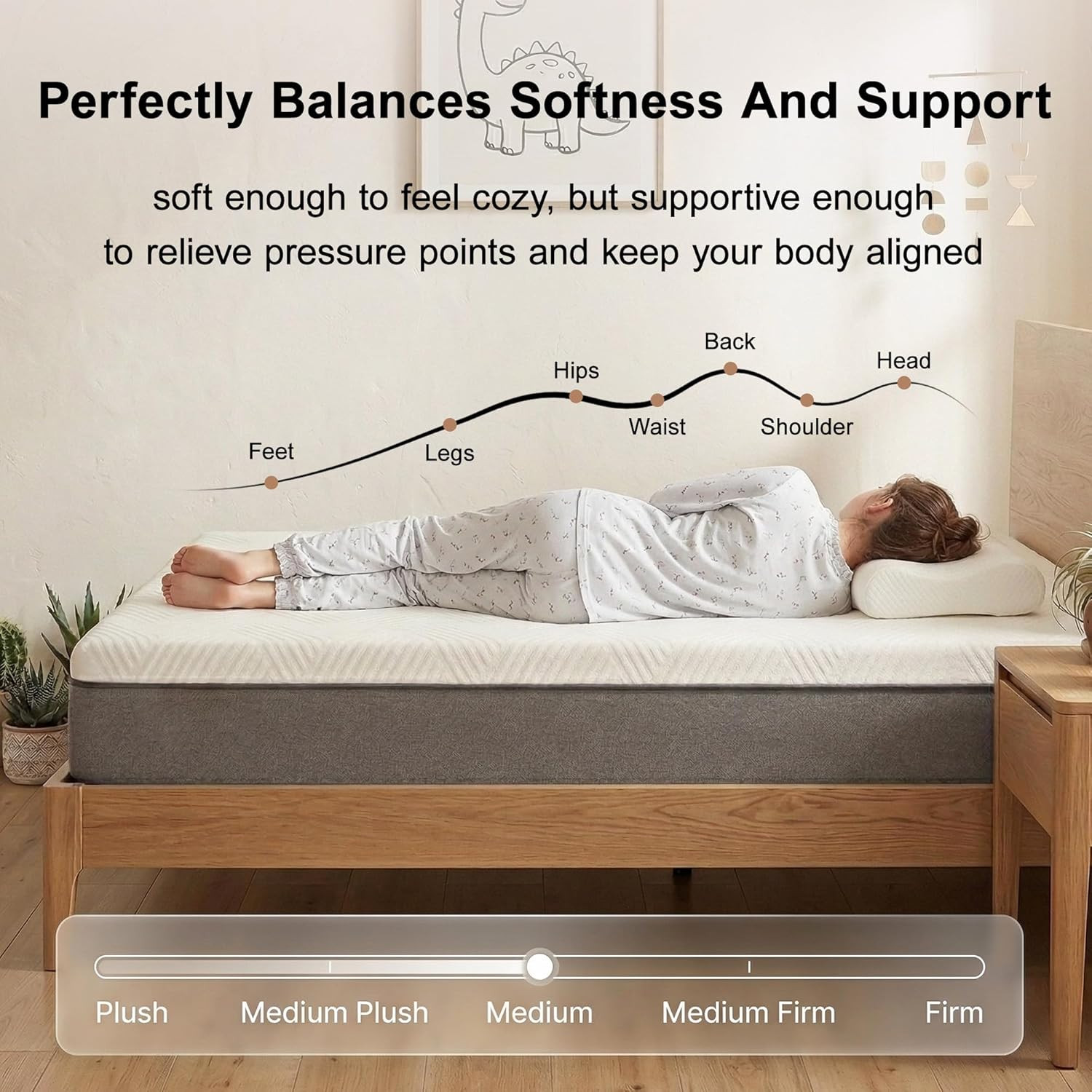 8 Inch Twin Mattress, Memory Foam Twin Size Bed Mattress in a Box, Soft and Comf