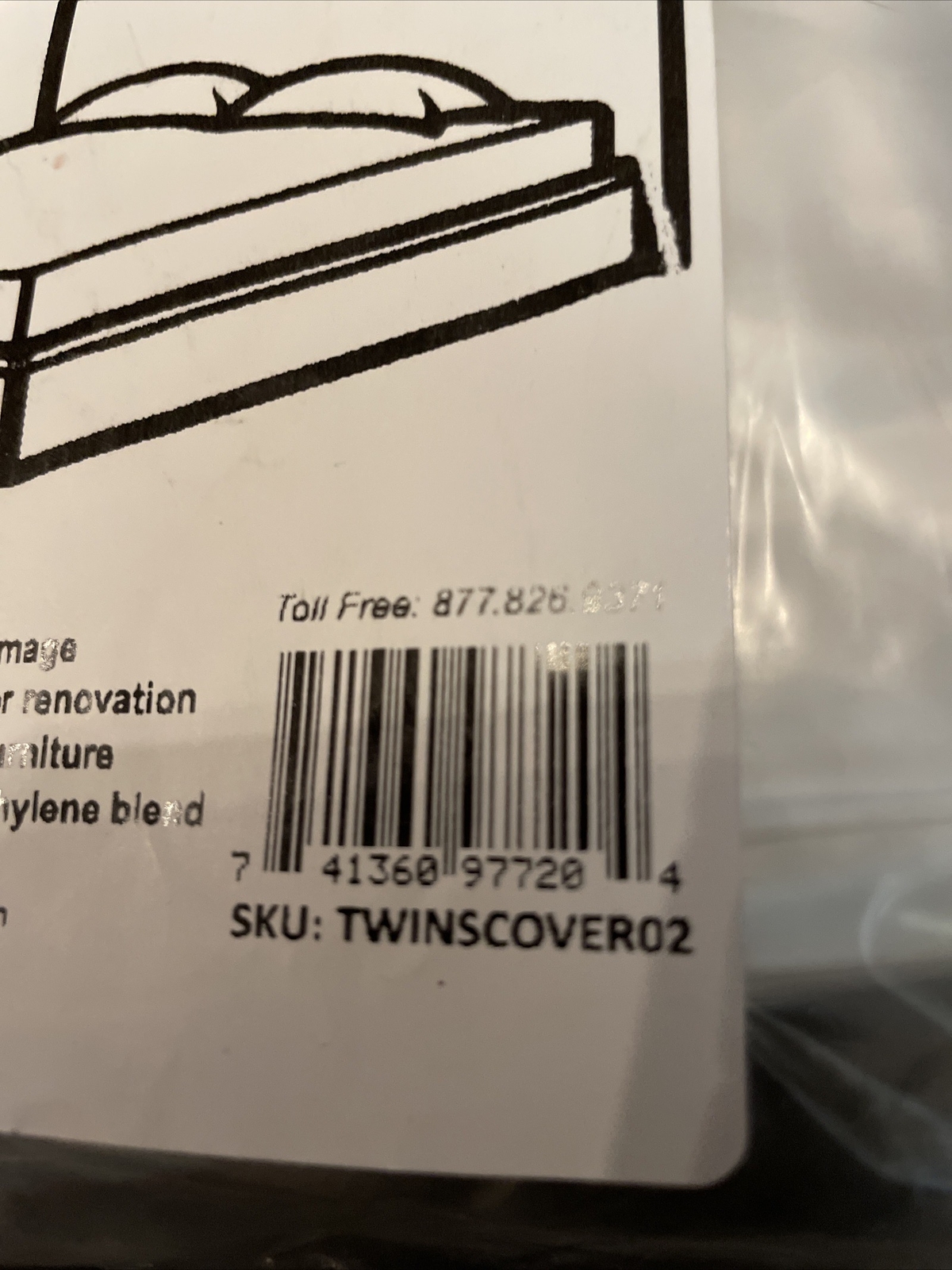 Uboxes Twin Size Mattress Covers, 40″ x 12″ x 86″, Cover, Clear 2 Pack