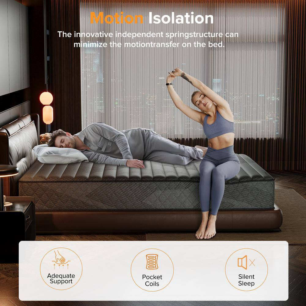 Cooling Innerspring Full Medium Memory Foam 10 In. Bed-In-A-Box Mattress