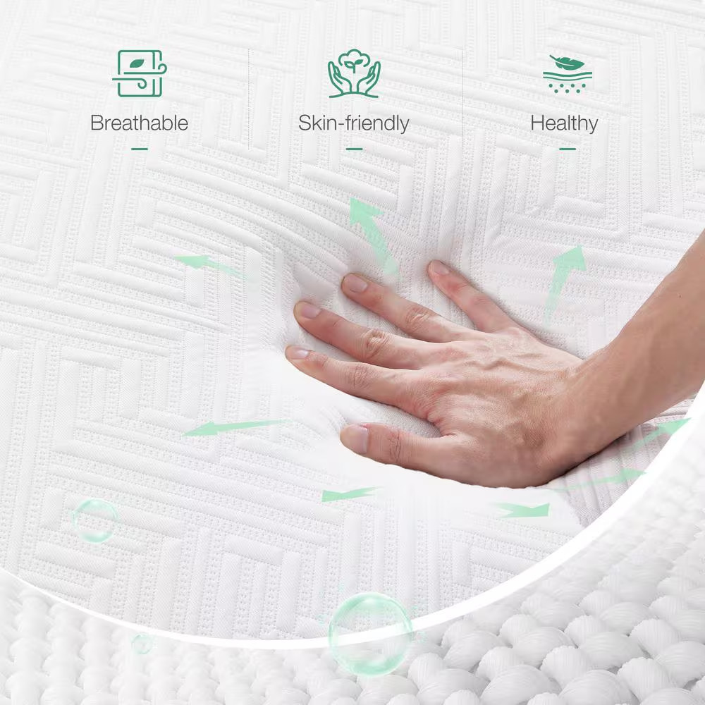 Twin Medium Cooling Gel Memory Foam 6 In. Mattress, Breathable and Hypoallergeni