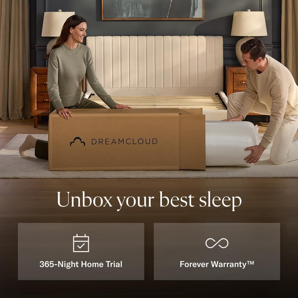 Classic 12″ Queen Mattress – Luxury Hybrid Gel Memory Foam – 365 Night Trial – B