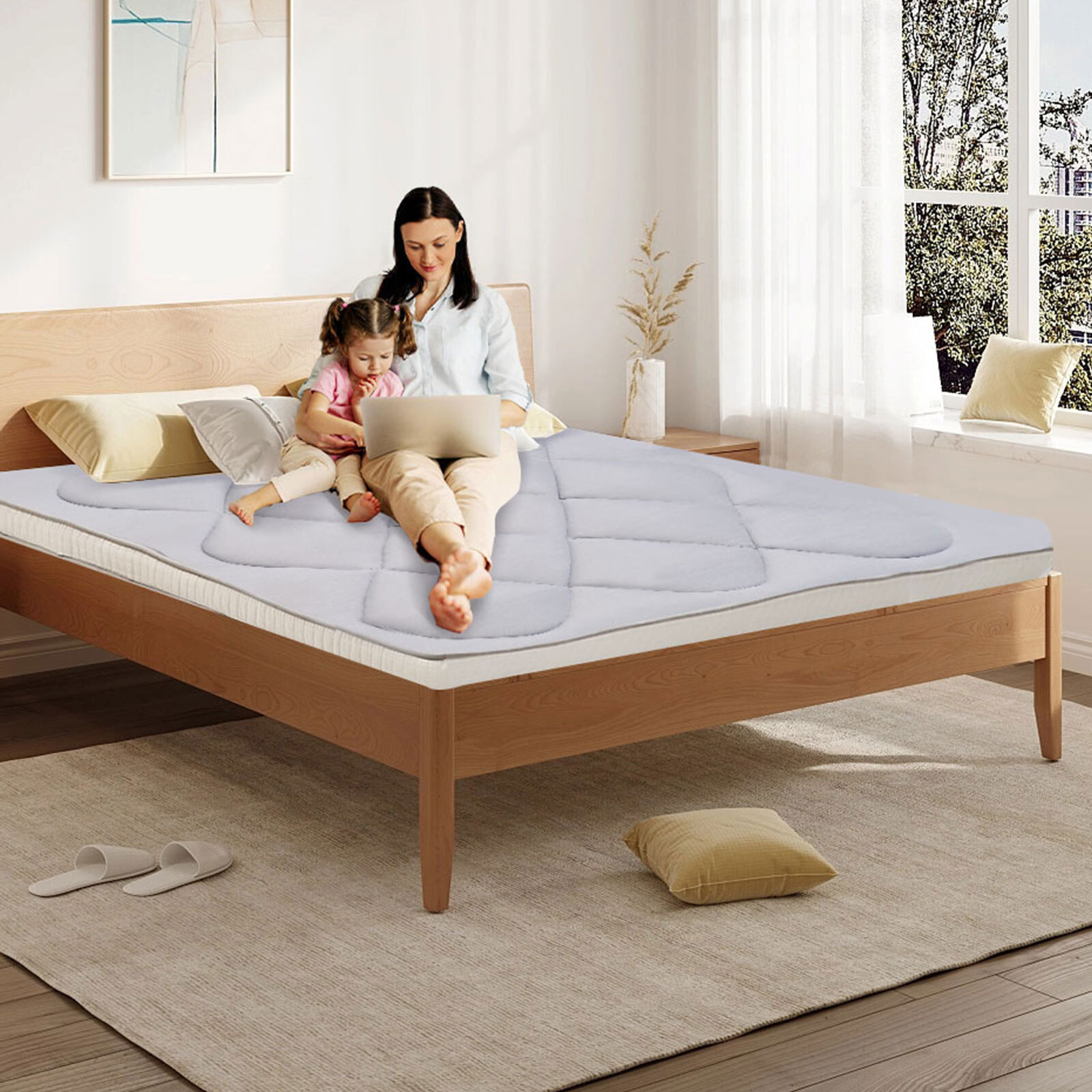 Lilypelle Japanese Floor Mattress Futon Mat Foldable Mattress Twin Full Queen 3″