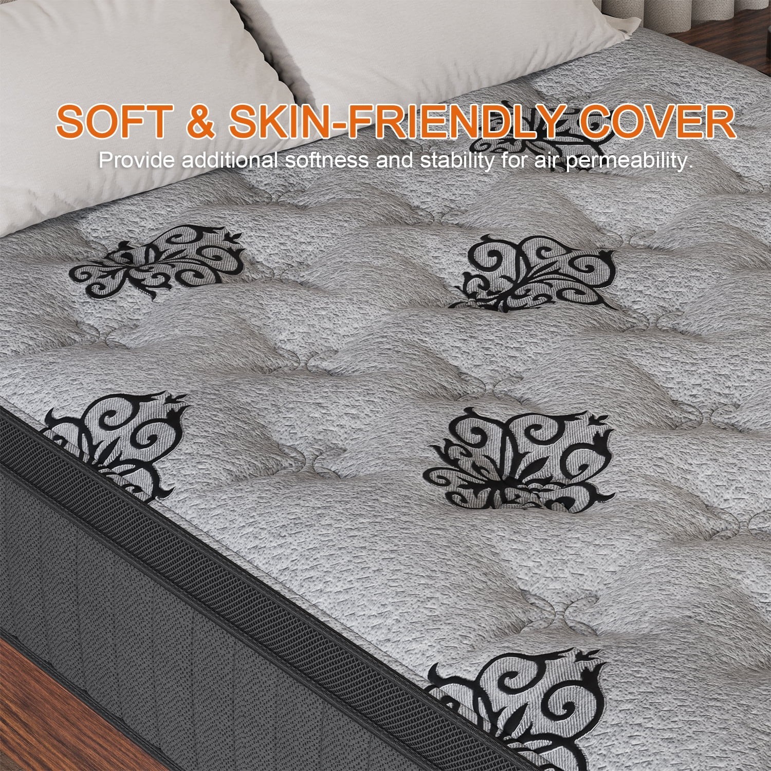 14″ Queen Colchon Gel Memory Foam Hibrido Cama Queen Mattress Medium Firm Hybrid