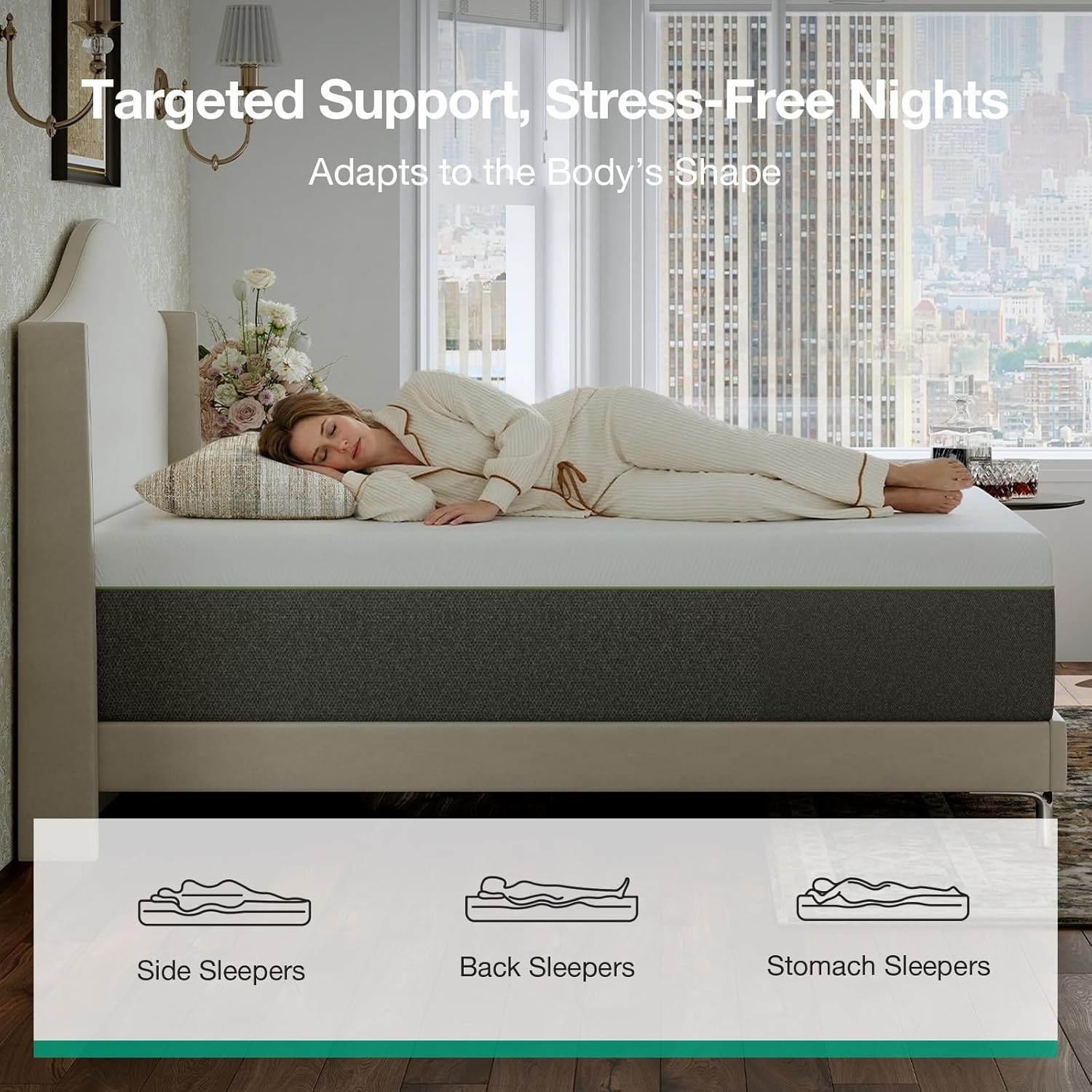 CertiPUR Certified Queen Memory Foam Mattress – Pain Relief