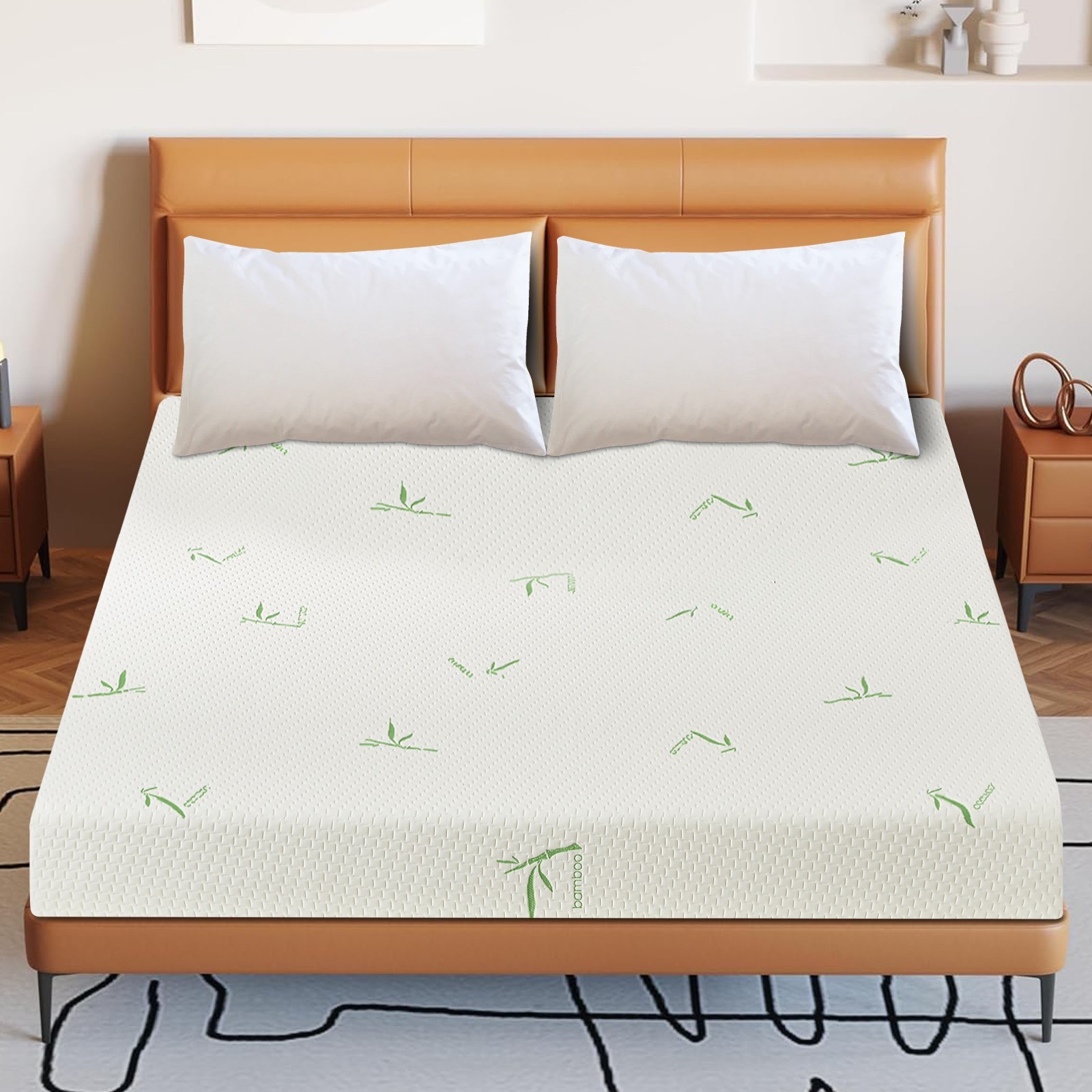 5″ 6″ 8″ Gel Memory Foam Mattress with Breathable Bamboo Fabric Removable Cover
