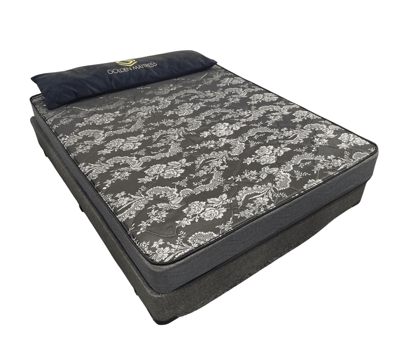 Golden Mattress Floral Pattern Gray White Rectangle Bedroom Mattress for Adults