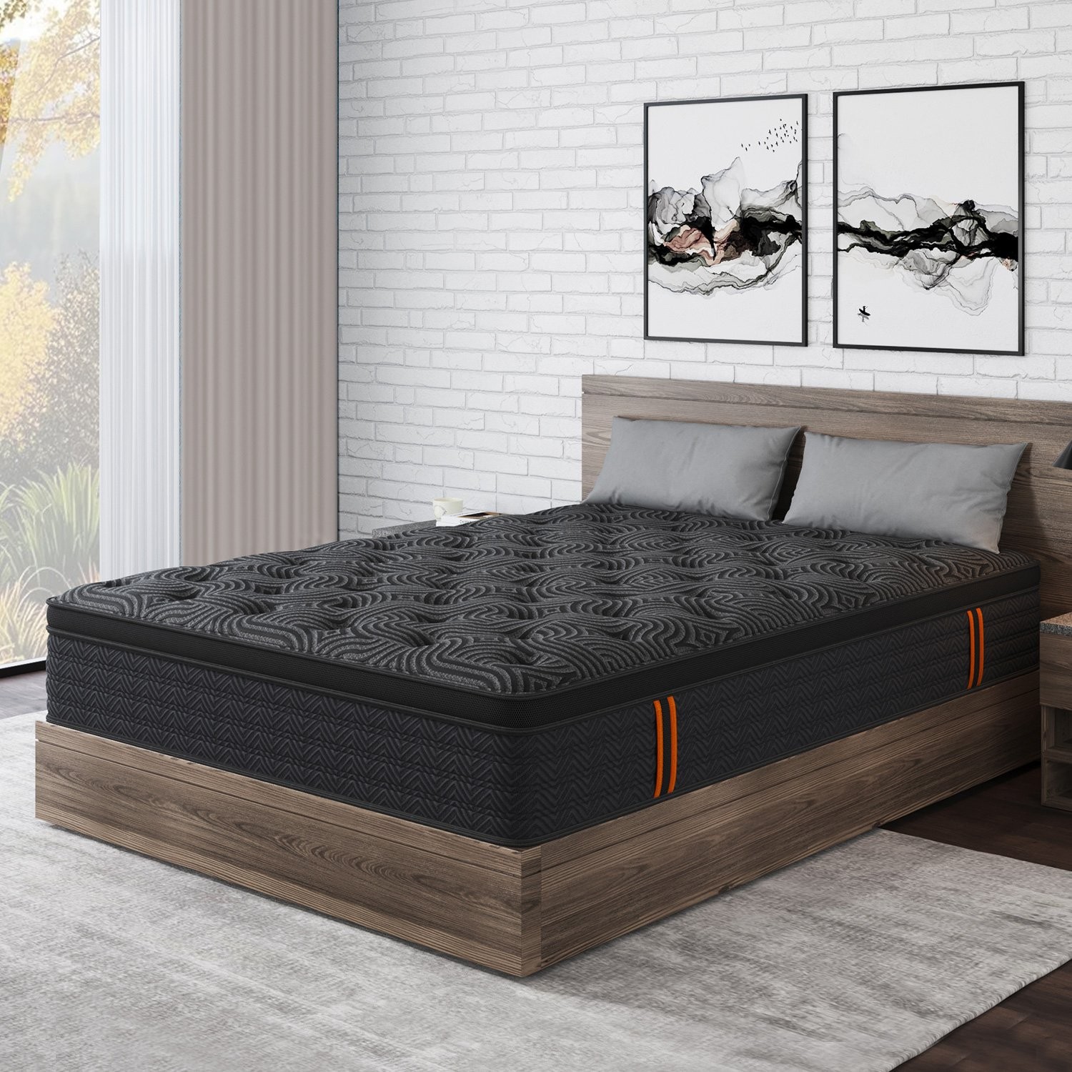 9″ 12″ Twin Full Queen King Size Mattress in a Box Hybrid Spring Gel Memory Foam