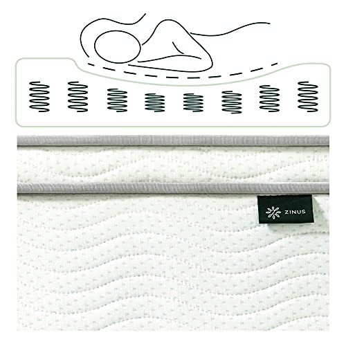 ZINUS 12″ Foam & Spring Mattress, Full, CertiPUR-US, No Assembly Required, White
