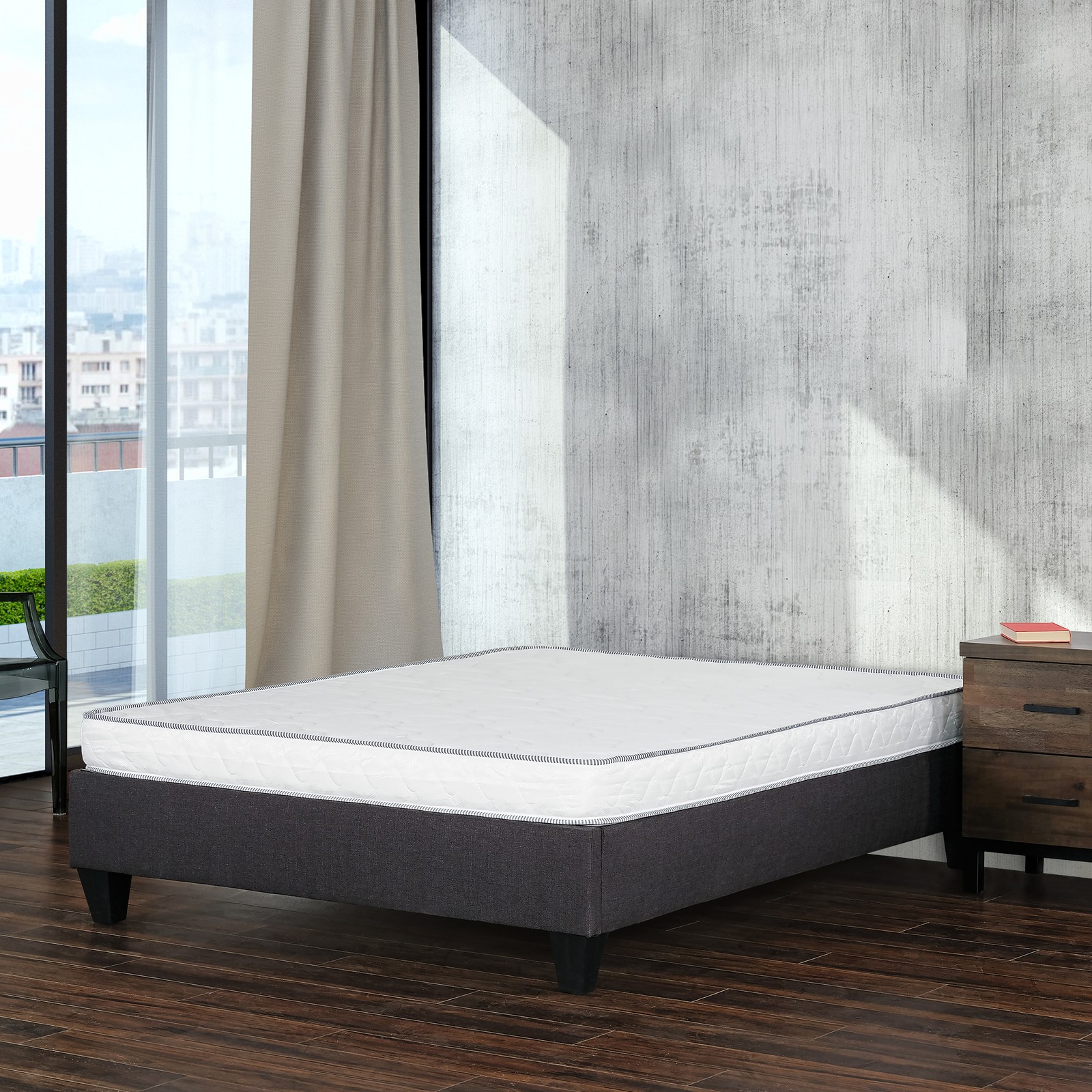 6 in. Firm Reversible Foam Mattress in a Box, Twin-Size High-Density