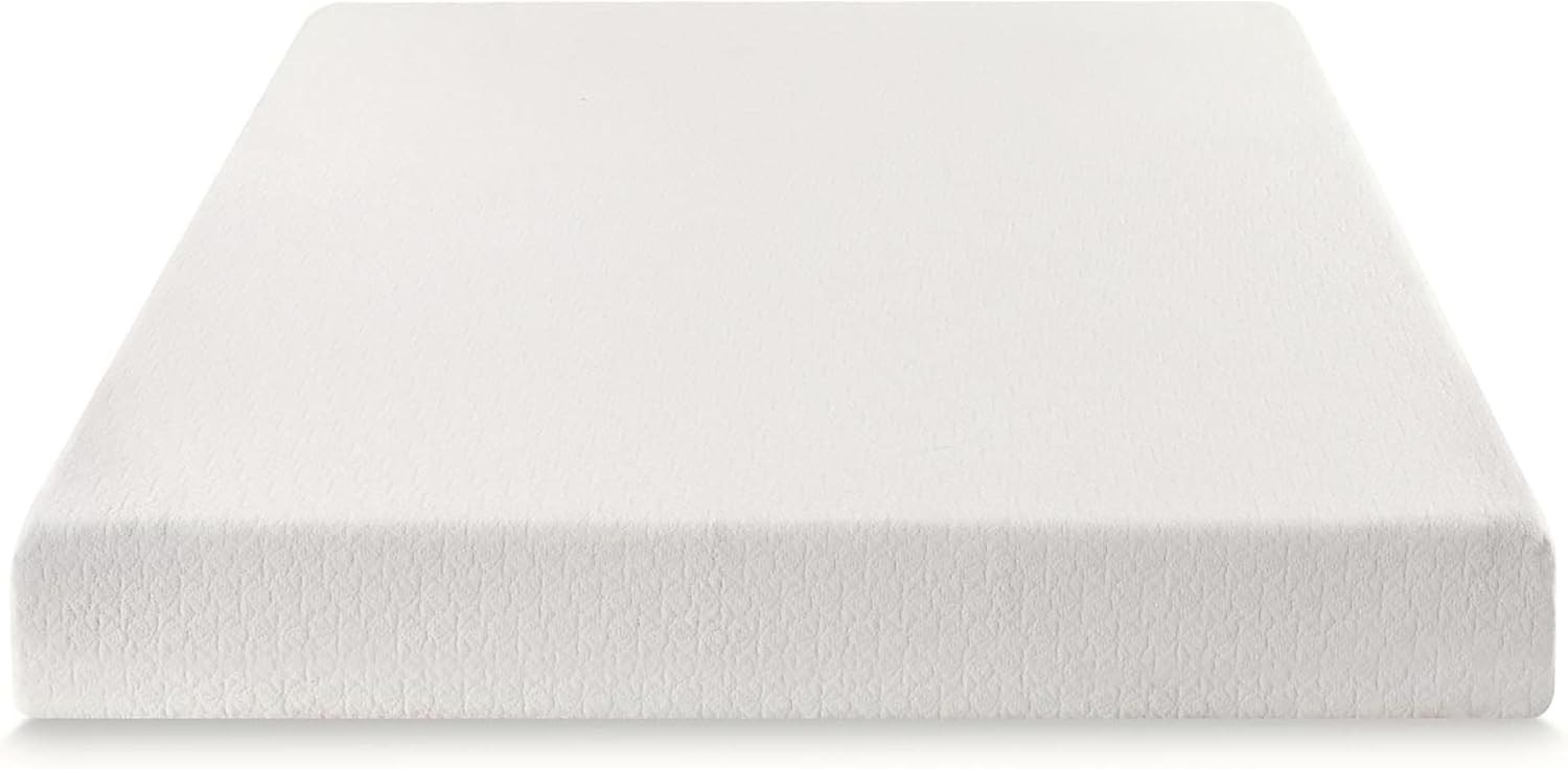 8 Inch Twin Mattress Bed-In-A-Box, Green Tea Memory Foam, White