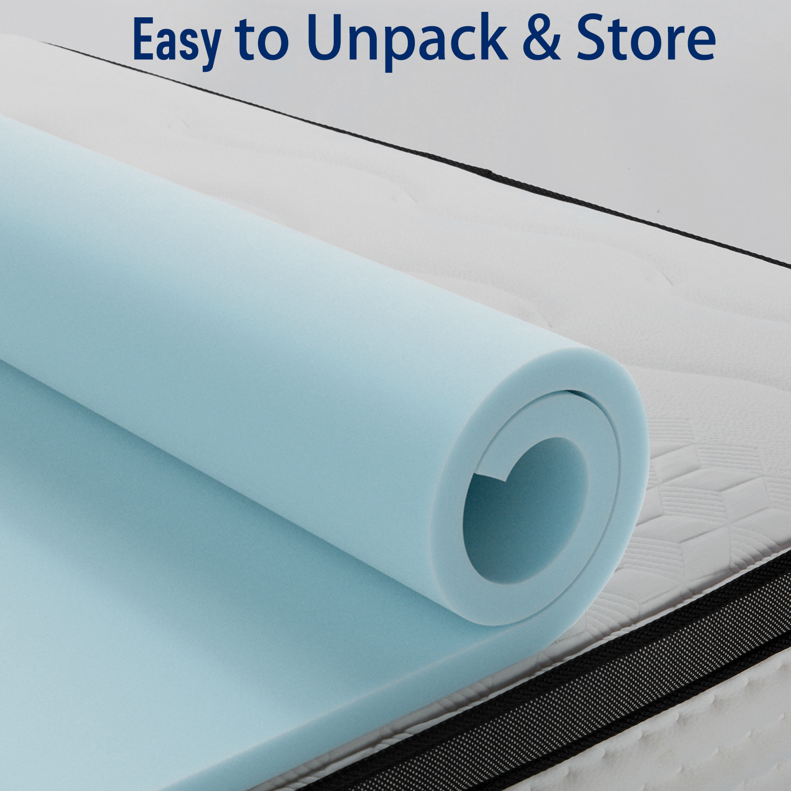 2-Inch Gel Memory Foam Mattress,Soft Mattress with Non-Slip Cover Twin Full XL