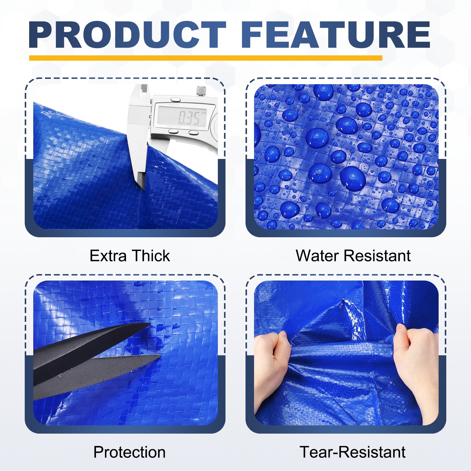 Mattress Bag for Moving and Storage, Full Size Fit 78.7″x59.1″x11.8″, Blue