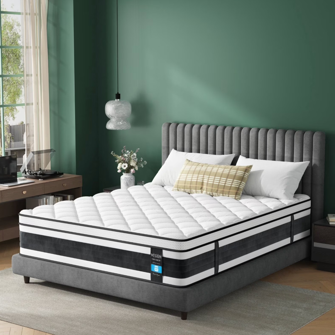 12″ Queen Colchon Memory Foam Hibrido Cama Queen Mattress Hybrid Medium Firm