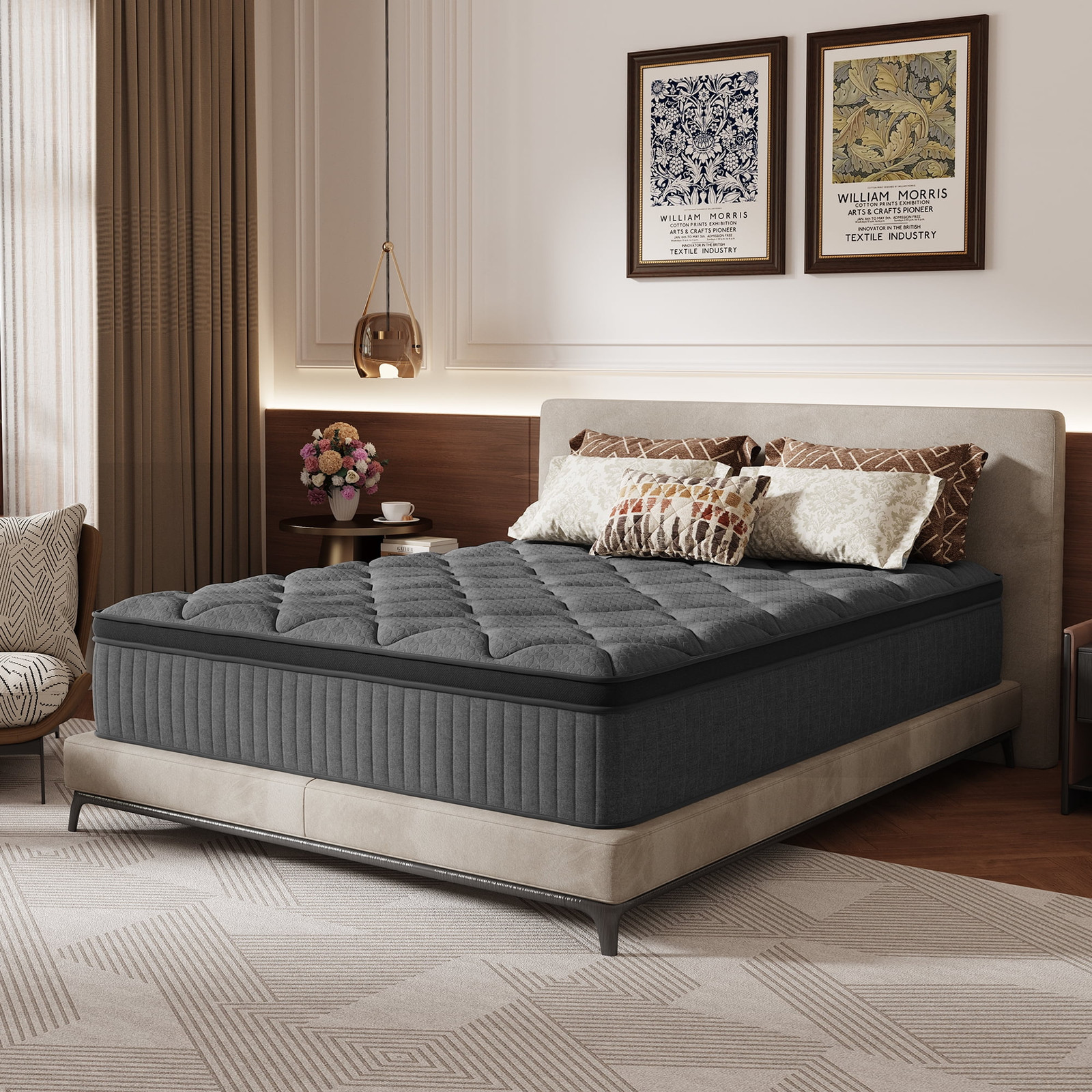 Avenco Noxa 12″ Medium Memory Foam Hybrid Pocket Spring Mattress, Queen Size