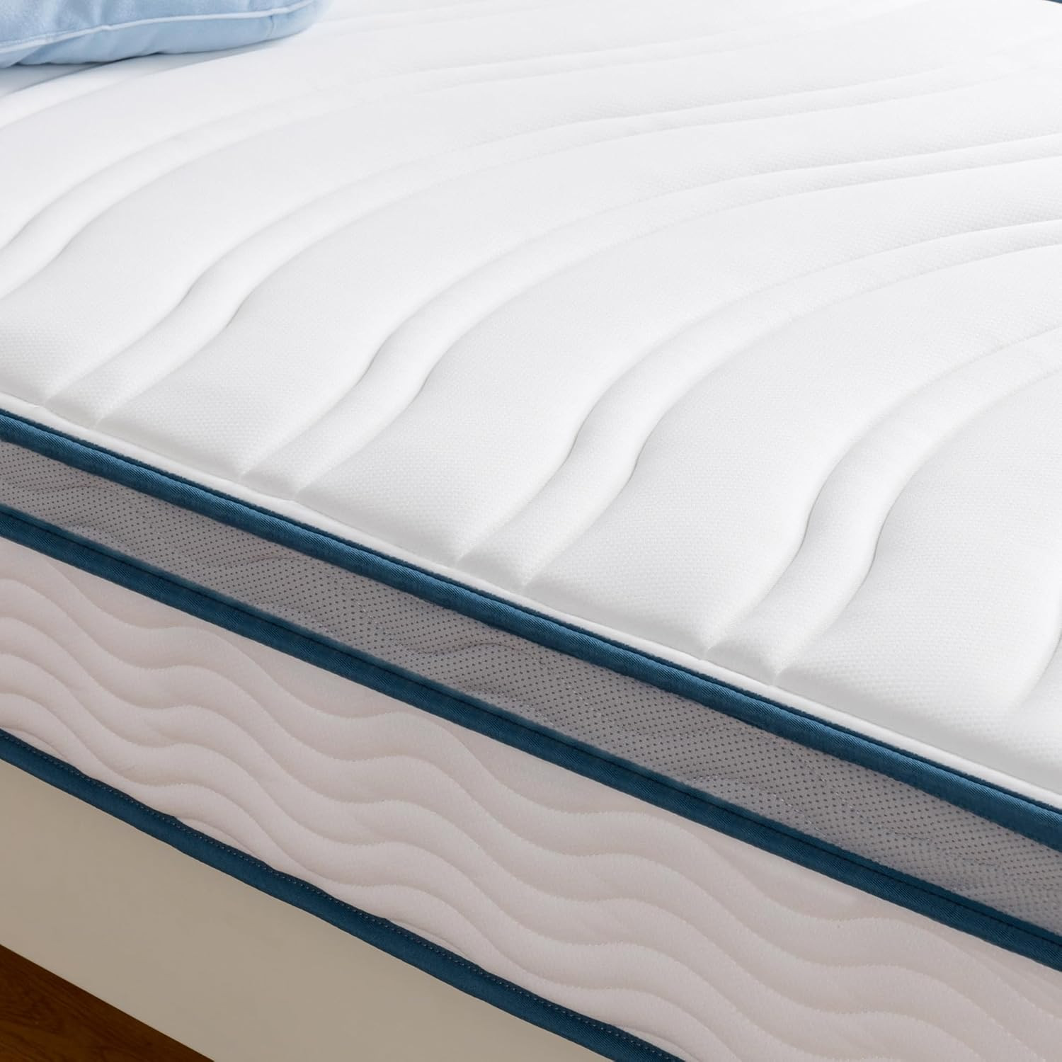 8 Inch Spring Sensation Hybrid Mattress [New Version], Medium Firm Feel, Fibergl