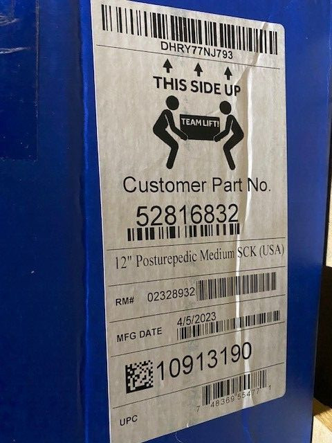 Sealy Posturepedic Foam Paterson Medium Tight Top Split California King Mattress