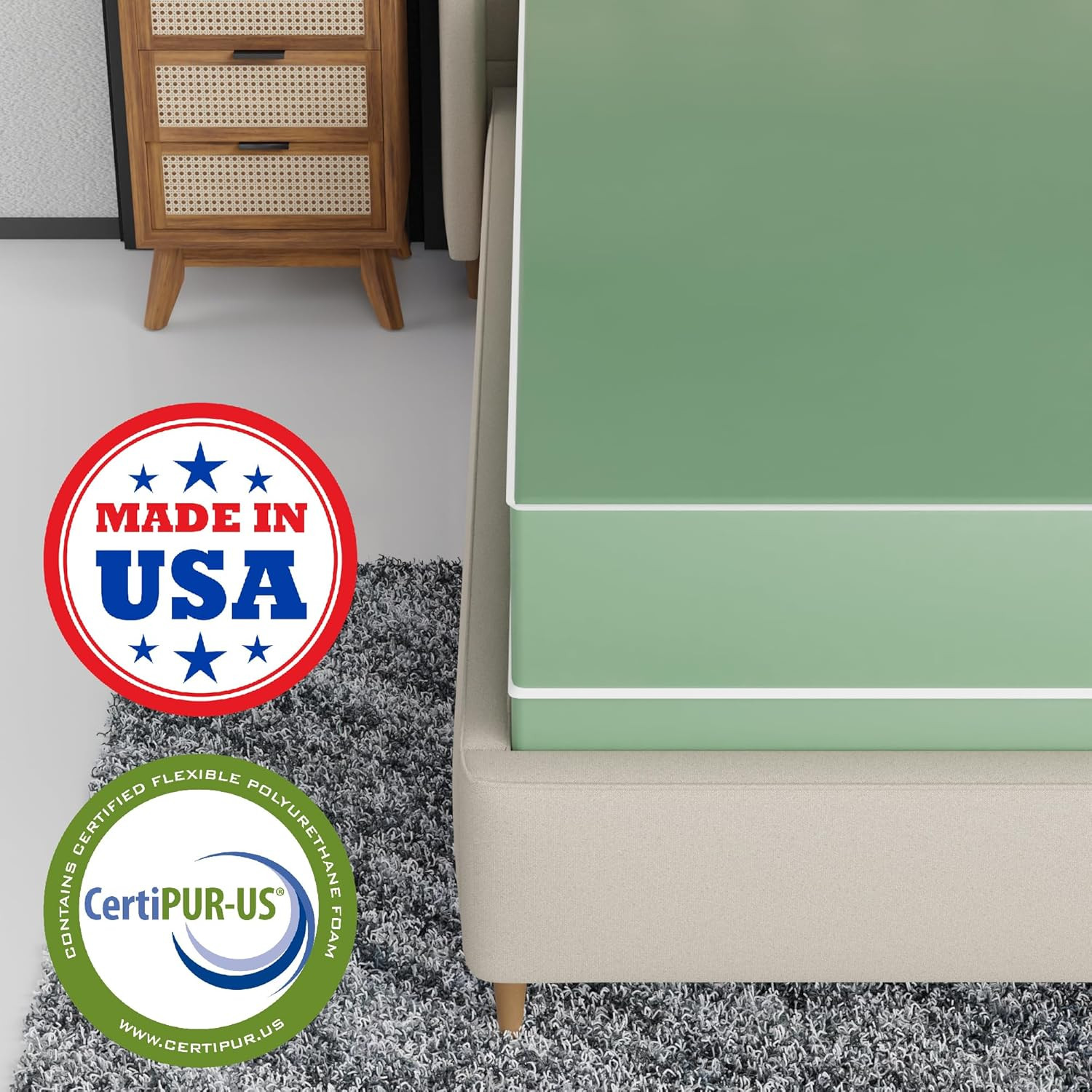 8″ Firm Double-Sided Waterproof Innerspring Mattress & Boxspring Set, Twin