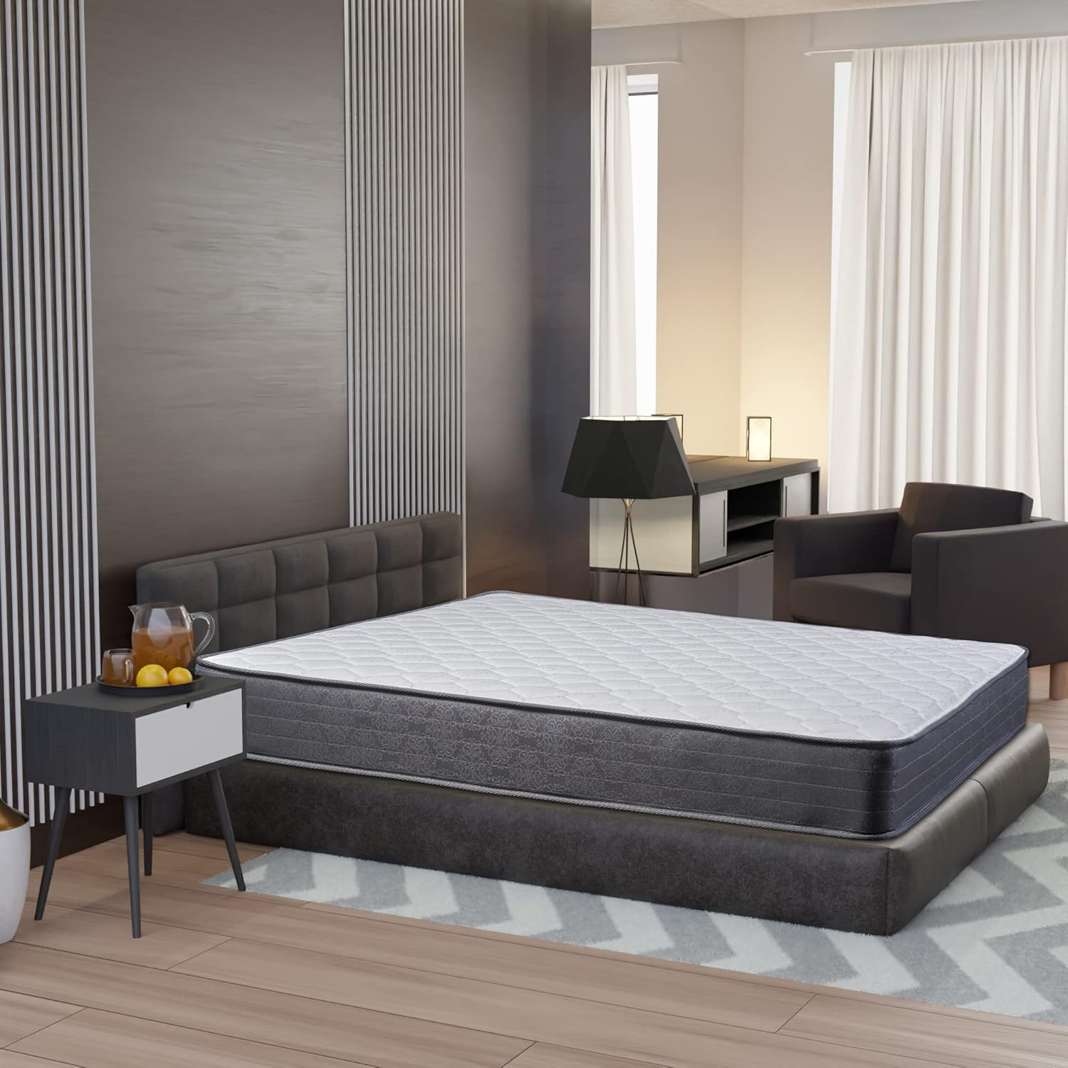 9-Inch Medium Firm Hybrid Mattress with Pocket Coils & Memory Foam, Bed in Box