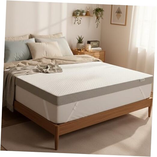 3 Inch Gel Memory Foam Mattress Topper Size (60 x 80 Queen White (3 Inch)