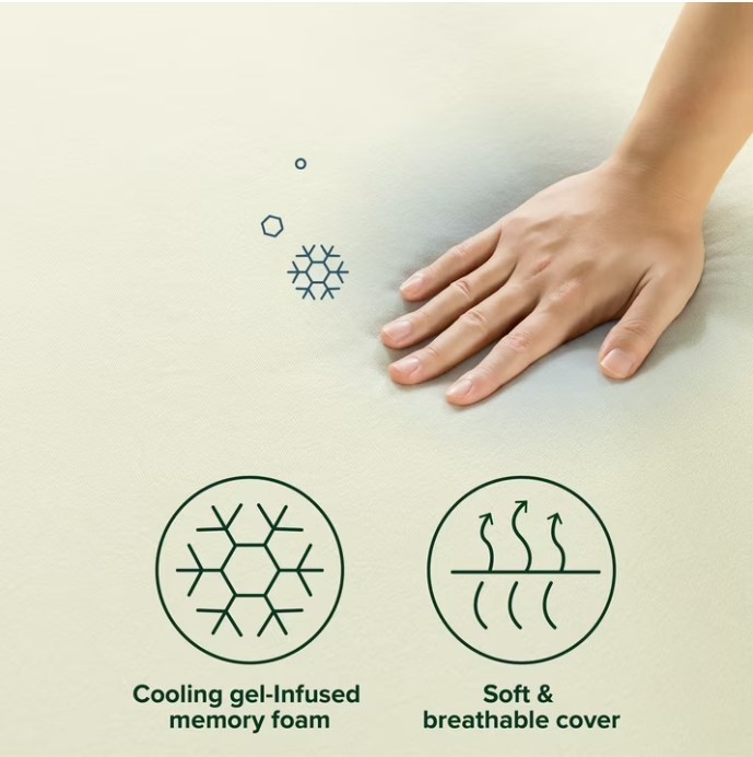Zinus Gel Airflow 6″ Memory Foam Mattress Twin Tight Top CertiPUR-US
