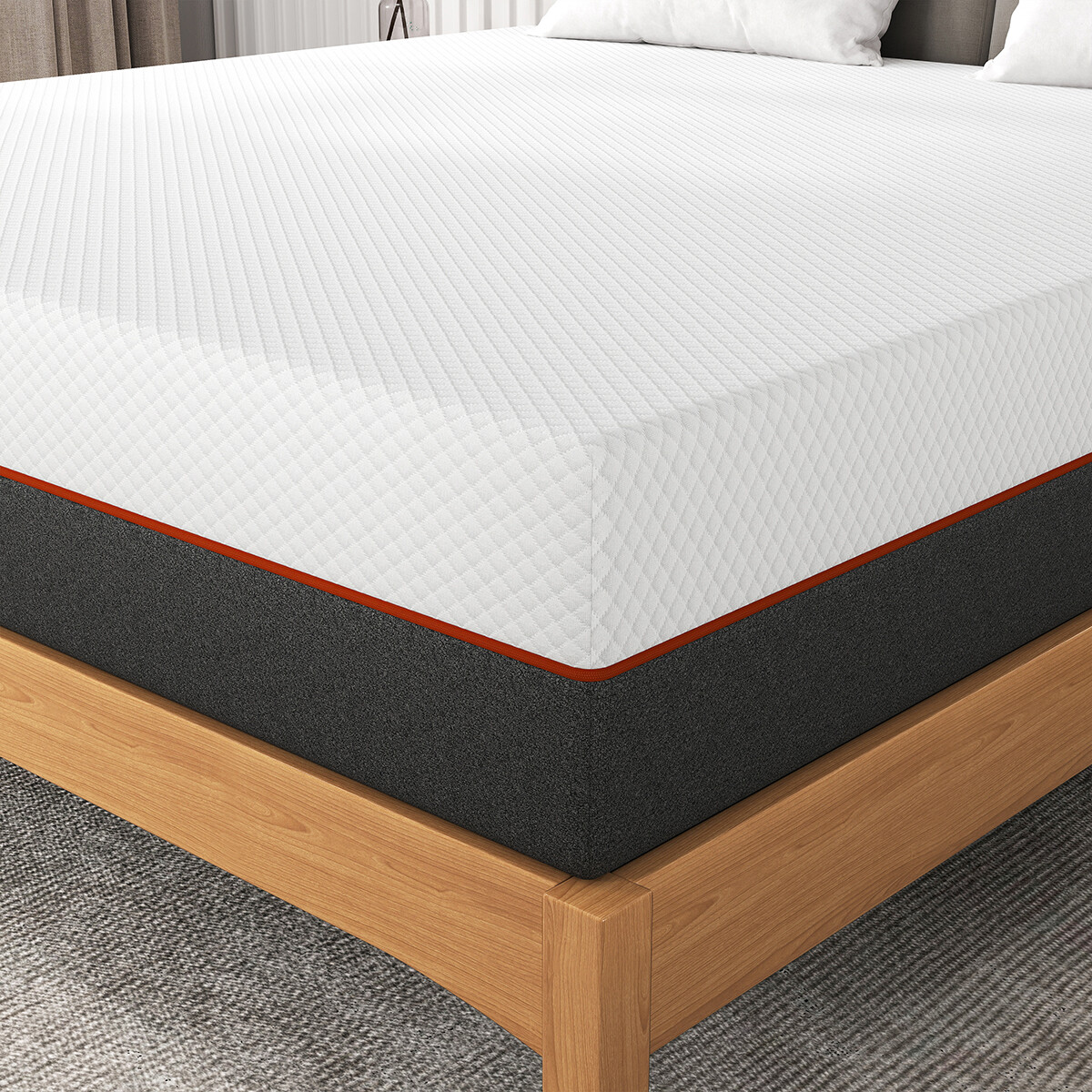 10″ Gel Memory Foam Mattress In A Box Twin Full Queen King Reversible Mattresses