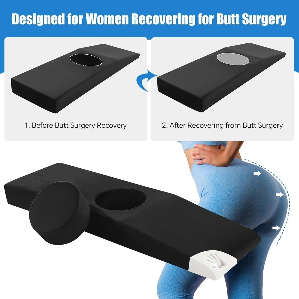 BBL Recovery Mattress with Hole – High Density Foam Pillow for Post-Surgery Comf