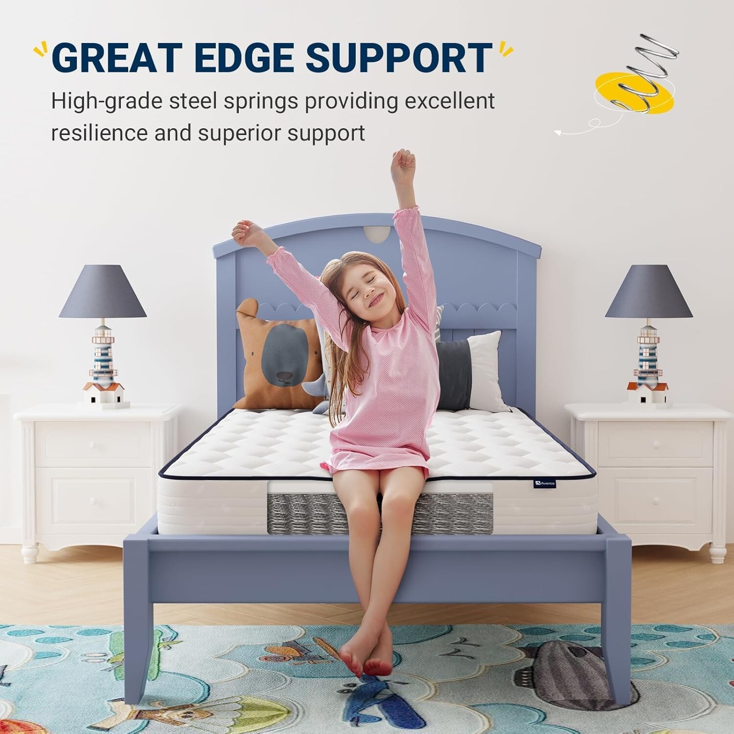 6 Inch Twin Mattress, Foam and Spring Hybrid Mattress in a Box, Medium Soft, …